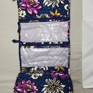 Vera Bradley Blue and Pink Floral Cosmetic Case
